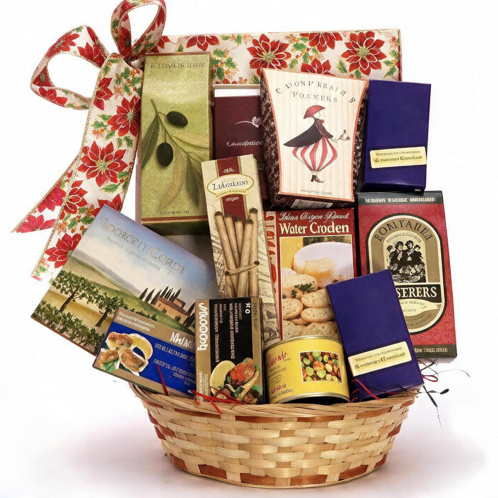 Premium Gift Basket - Cheeses, Fruits and Seafood - All Occasions