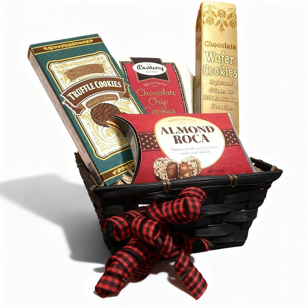 Rustic Lindt Gift Basket with Lindor and Treats - Christmas