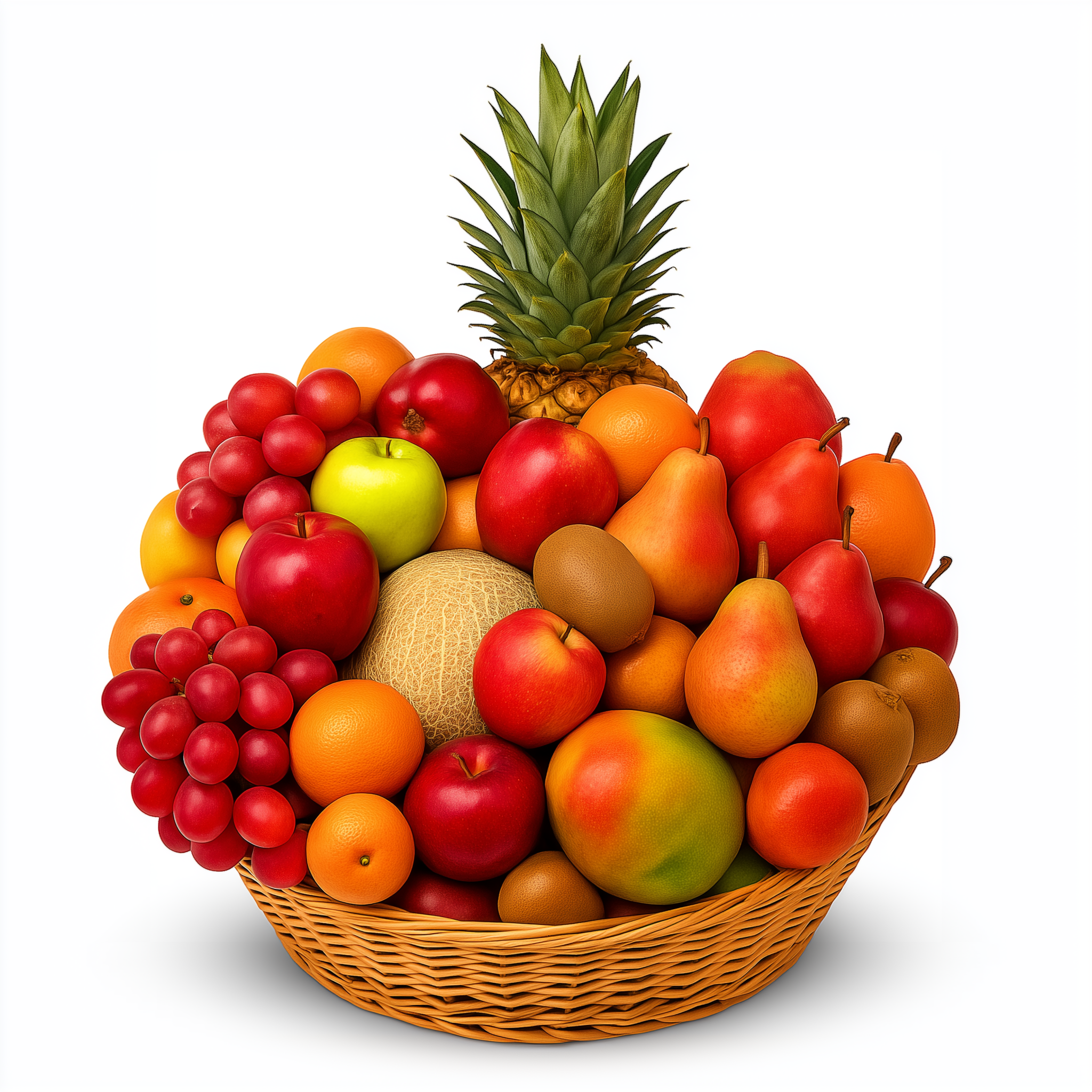 Panier-cadeau de Fruits Supérieur — 24 fruits, noix & cerises Fleur Québec