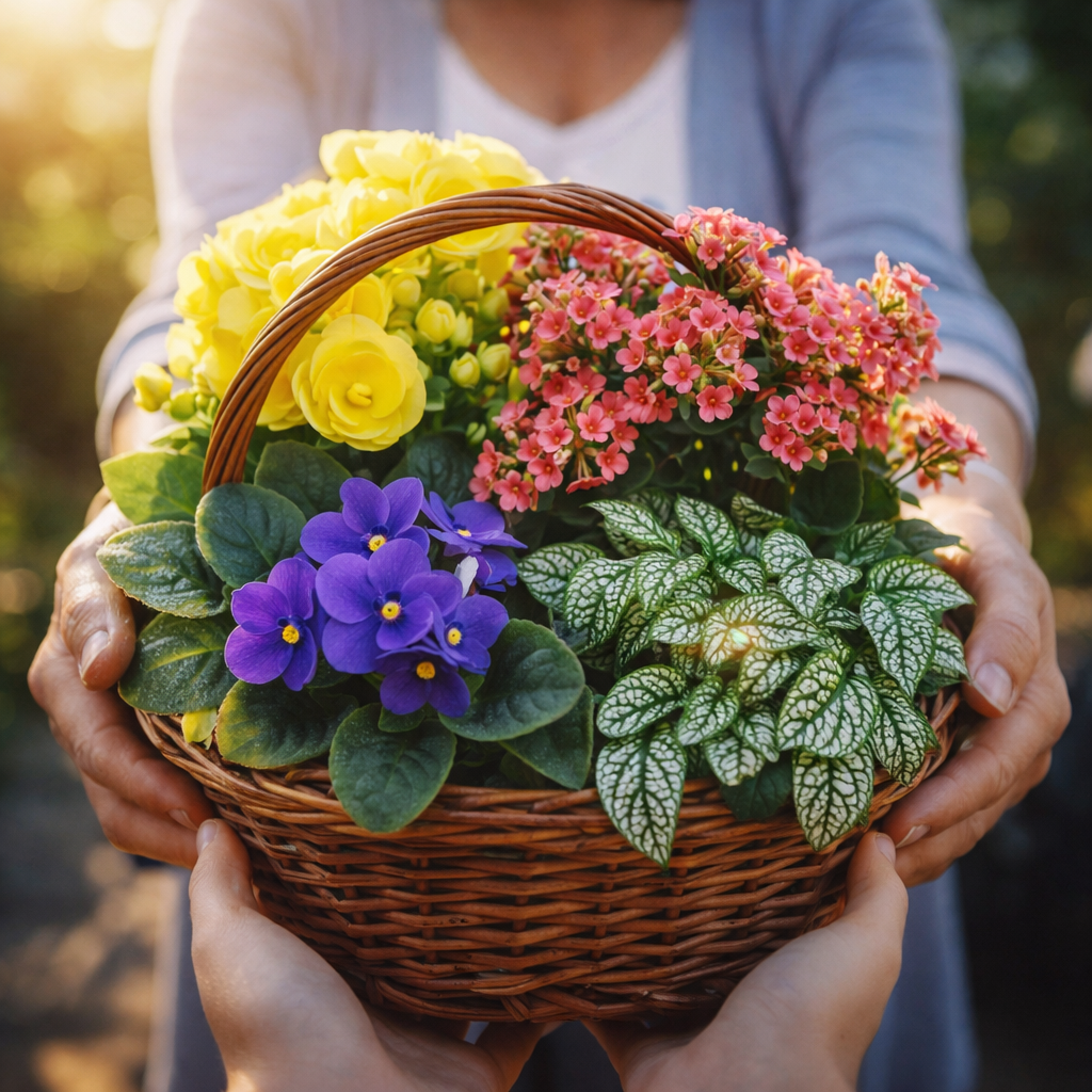 Panier de 4 plantes pour Bureau et Maison
