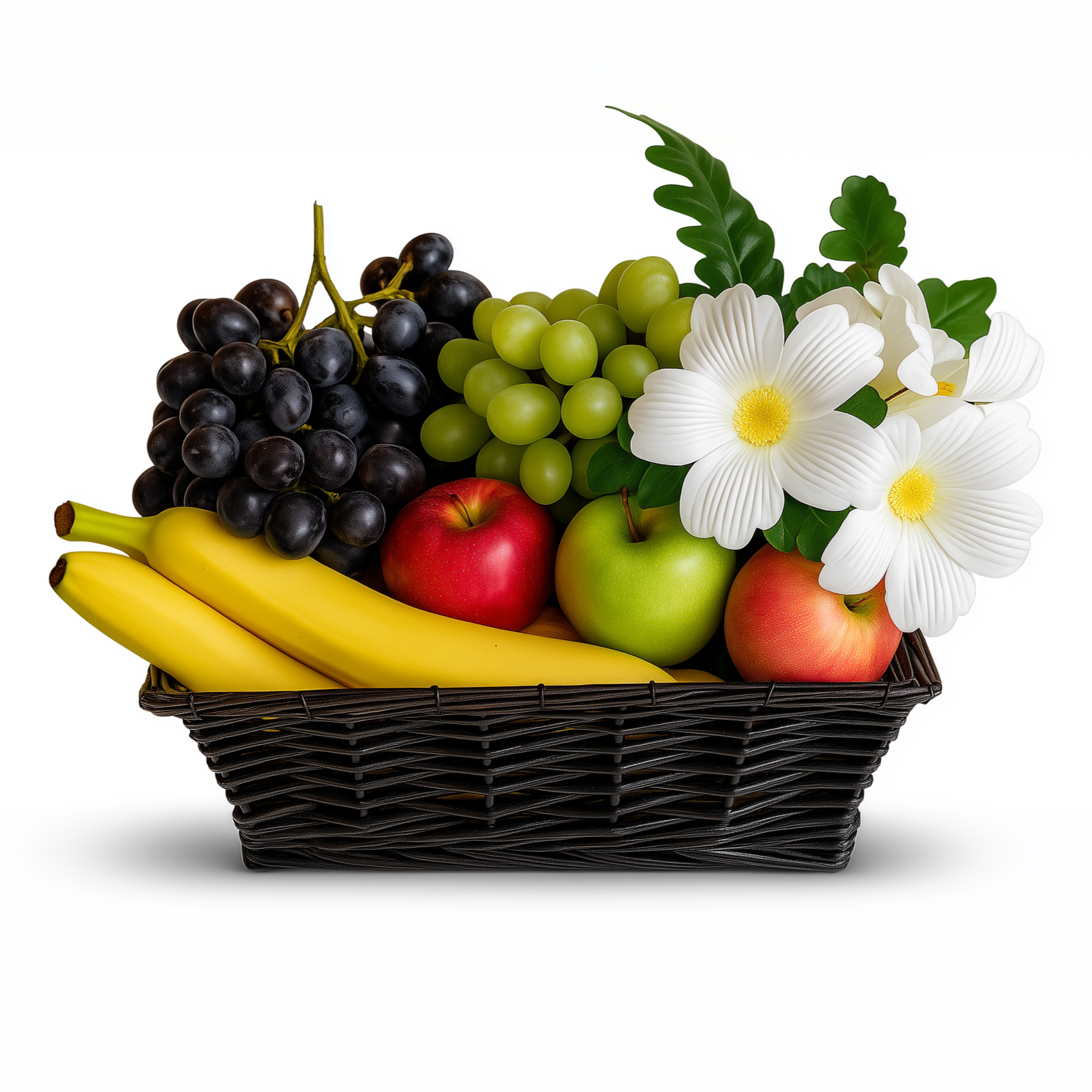 Panier Cadeau de Fruits Frais et Plante Fleurie - Rétablissement