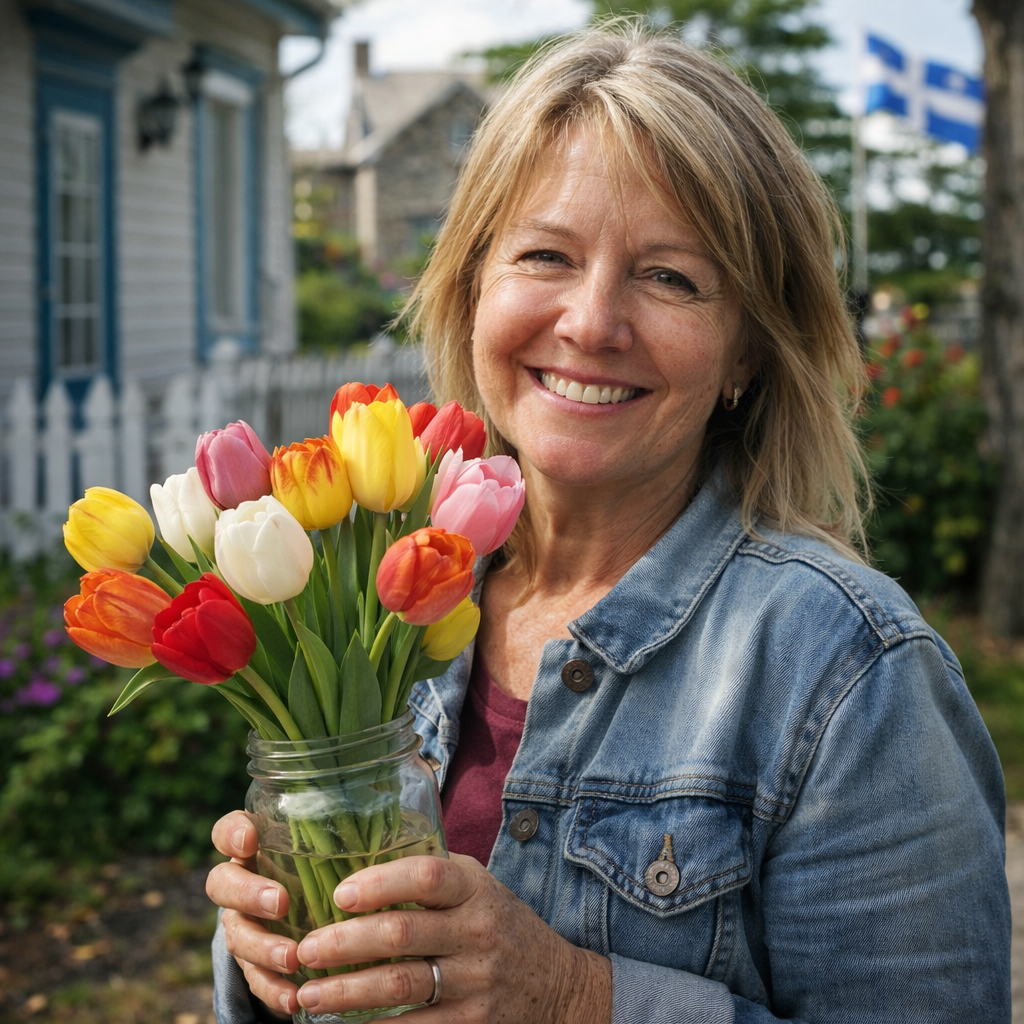 Springtime Mason Jar of Vibrant Roses - Mother's Day