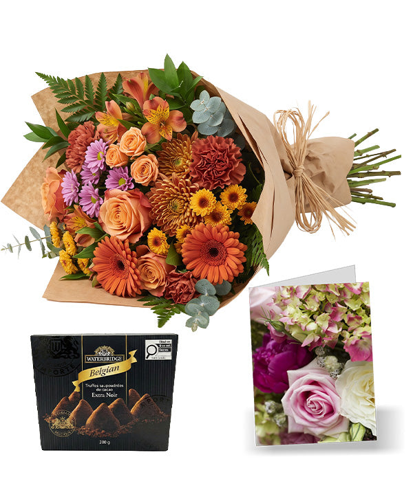 Hand-tied autumn bouquet Collection III - Warm colors (45×35 cm)