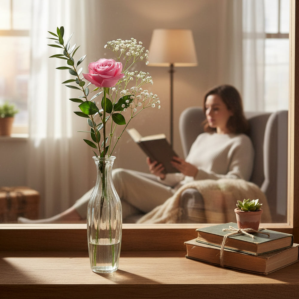 Rose Rose in a Button Vase