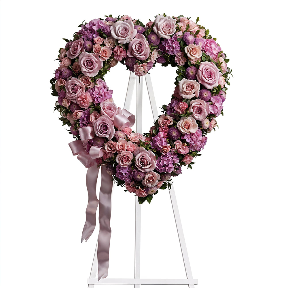 Heart-shaped rose garden: a romantic floral arrangement