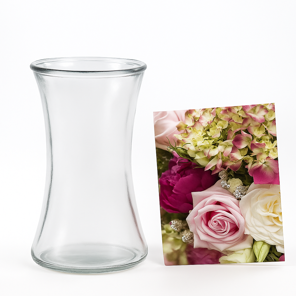 Vase élégant et ensemble de cartes de voeux Fleur Québec