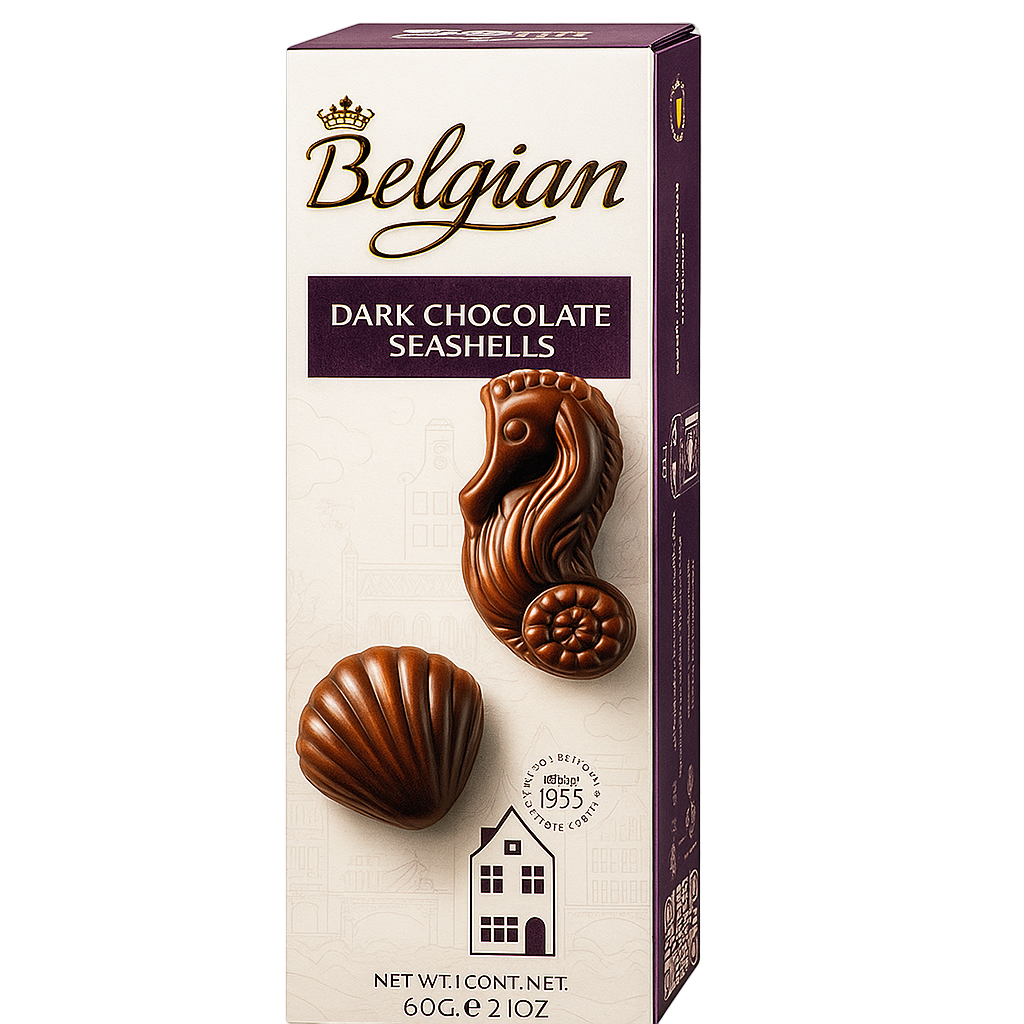 Chocolat Belge Coquillages (60g) – Complément Cadeau Doux et Mémorable