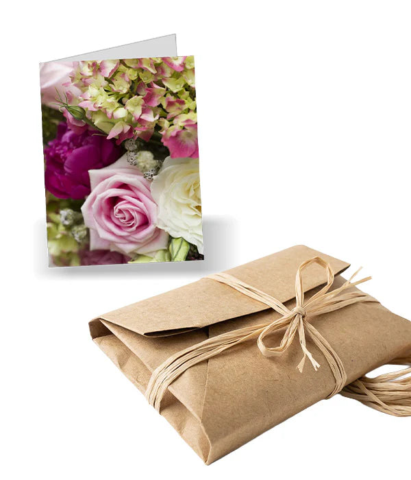 Ensemble Cadeau Rustique - Emballage et Carte de Vœux