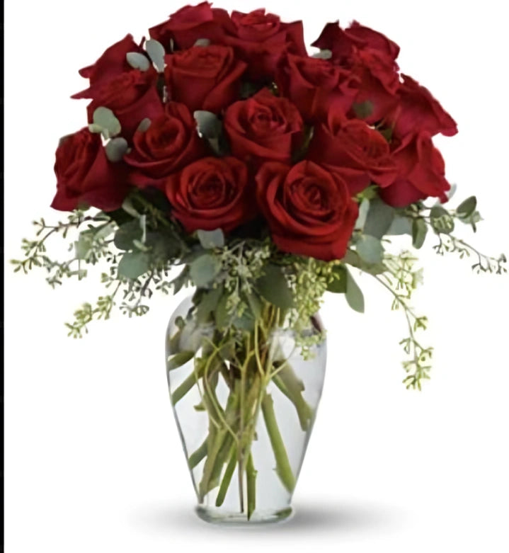 Couronne "Cœur Béni" - Roses Rouges - Sympathie