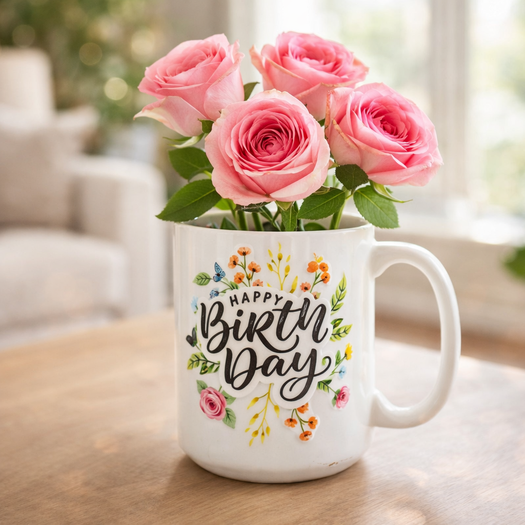 Tasse à Café Personnalisée "Joyeux Anniversaire"