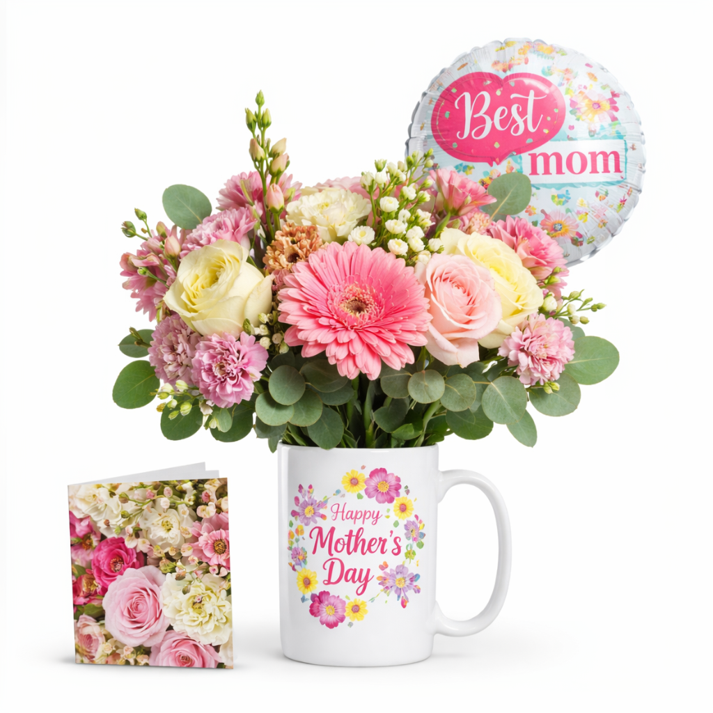Tasse et Fleurs Fête des Mères II Collection Créateur