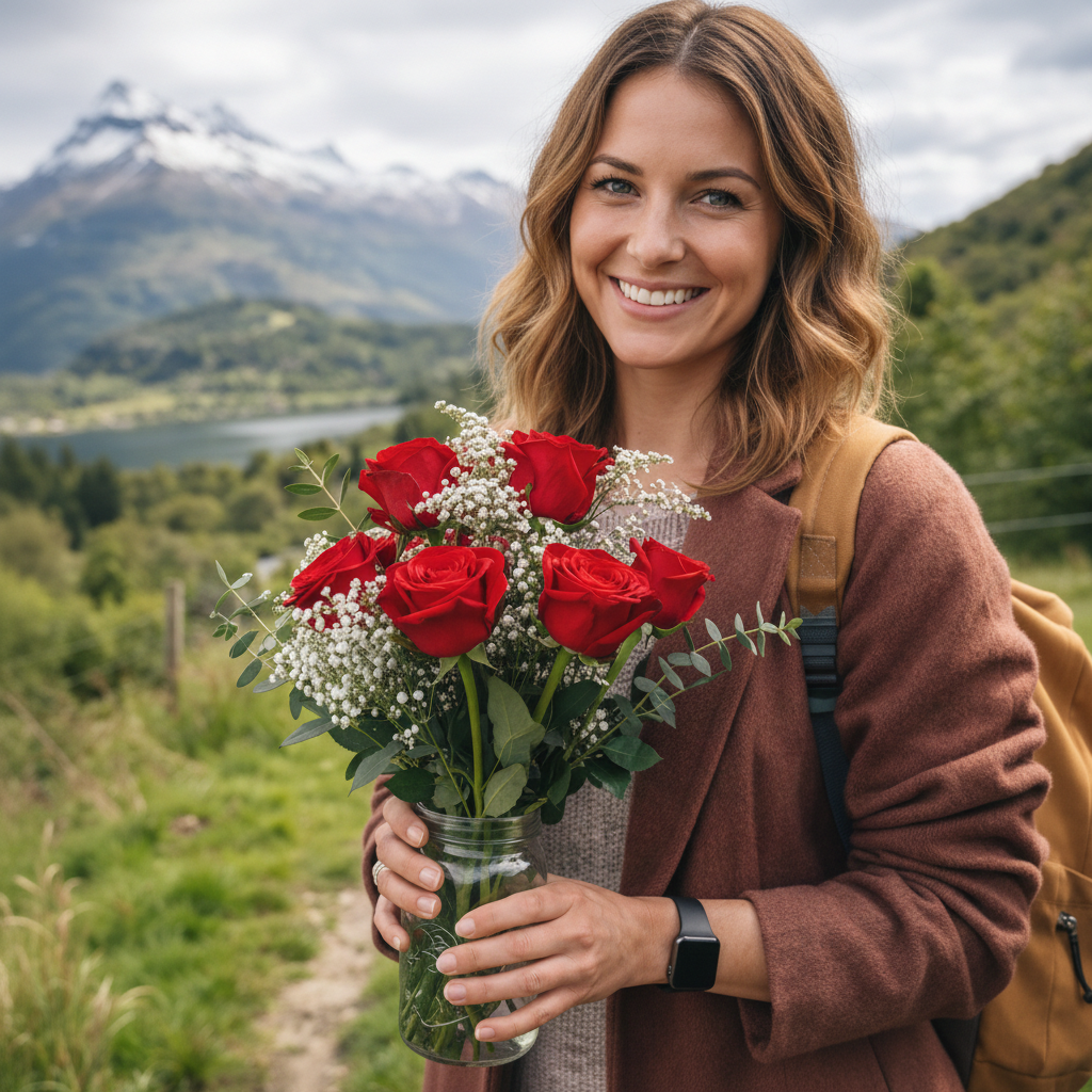 Half Dozen Long Stem Red Roses - Flower Delivery New Zealand