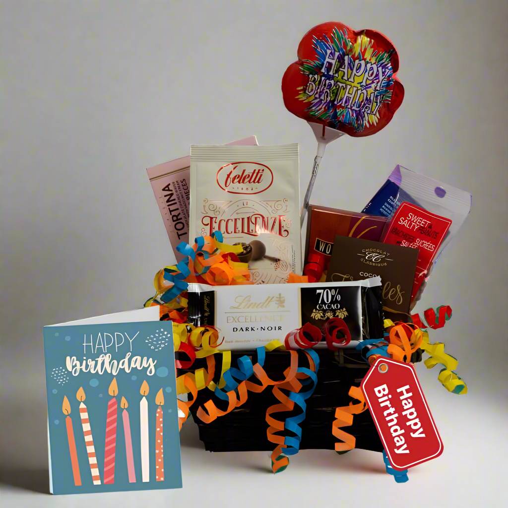 Panier Cadeau Luxury de Chocolats et Collations Italiennes - Anniversaire