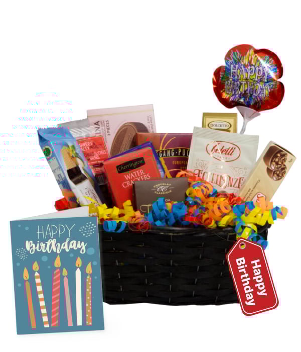 Collection de paniers-cadeaux gastronomiques d’anniversaire de luxe
