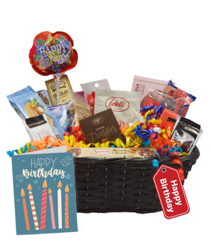 Panier Cadeau Festif Lindt Lindor avec Ballon - Collection Anniversaire III Fleur Québec