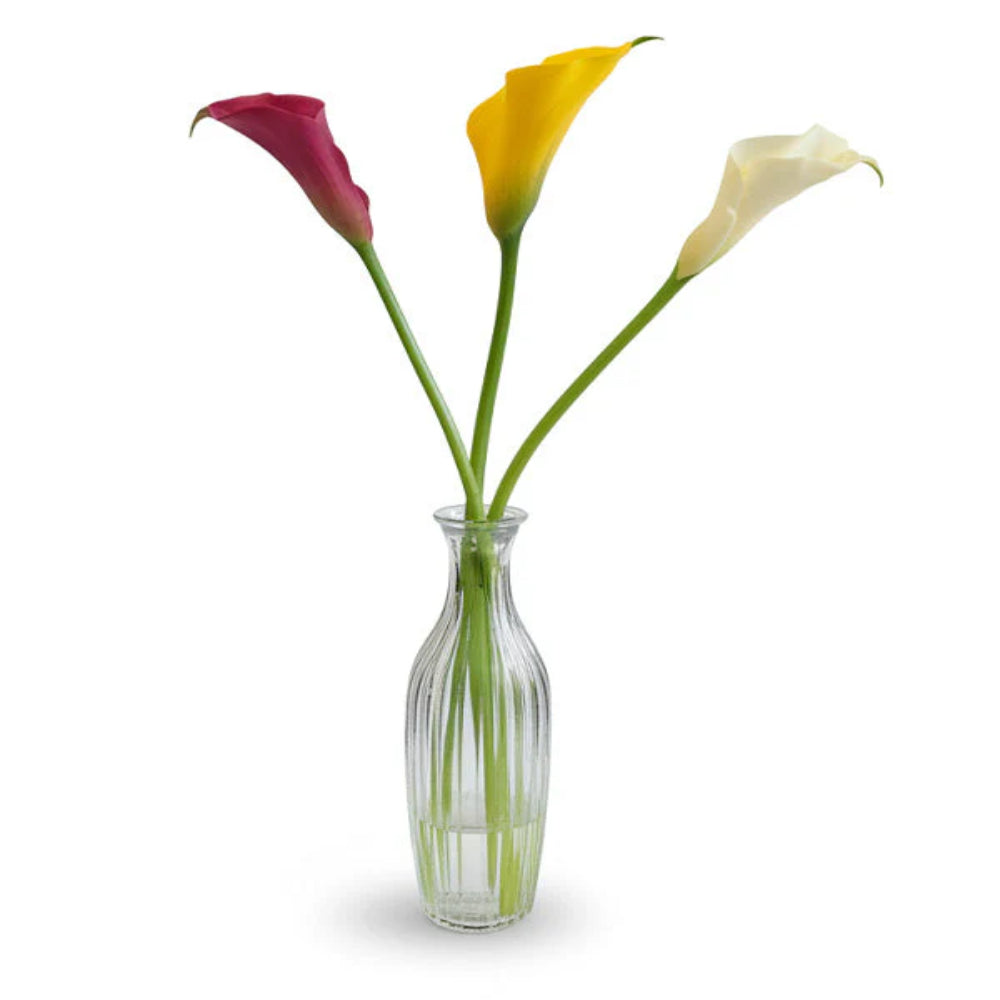 3 Assorted Lilies in a Button Vase