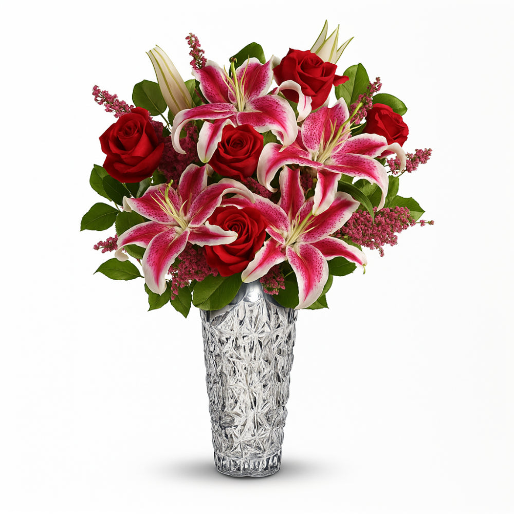 Bouquet "Romantique" - Roses aux Couleurs Vives