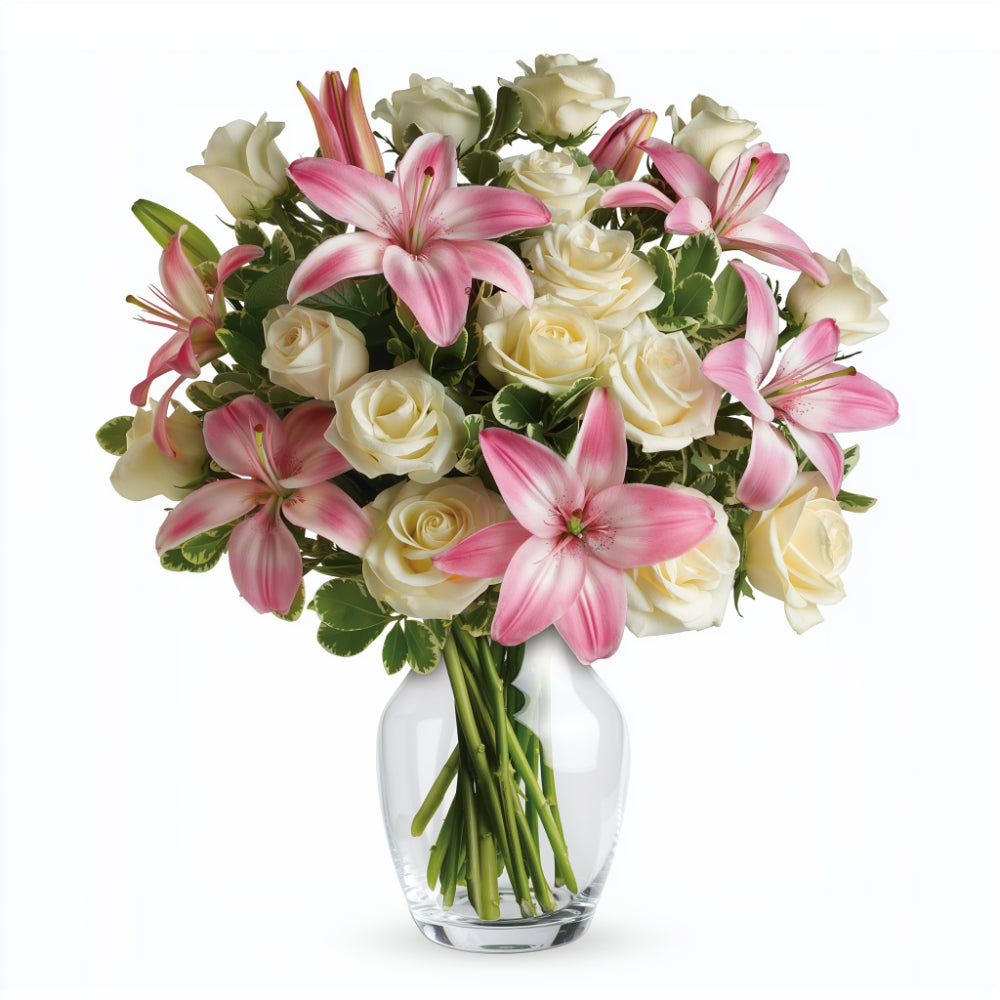 Bouquet "Toujours une Femme" - Roses Blanches - Fête des Mères