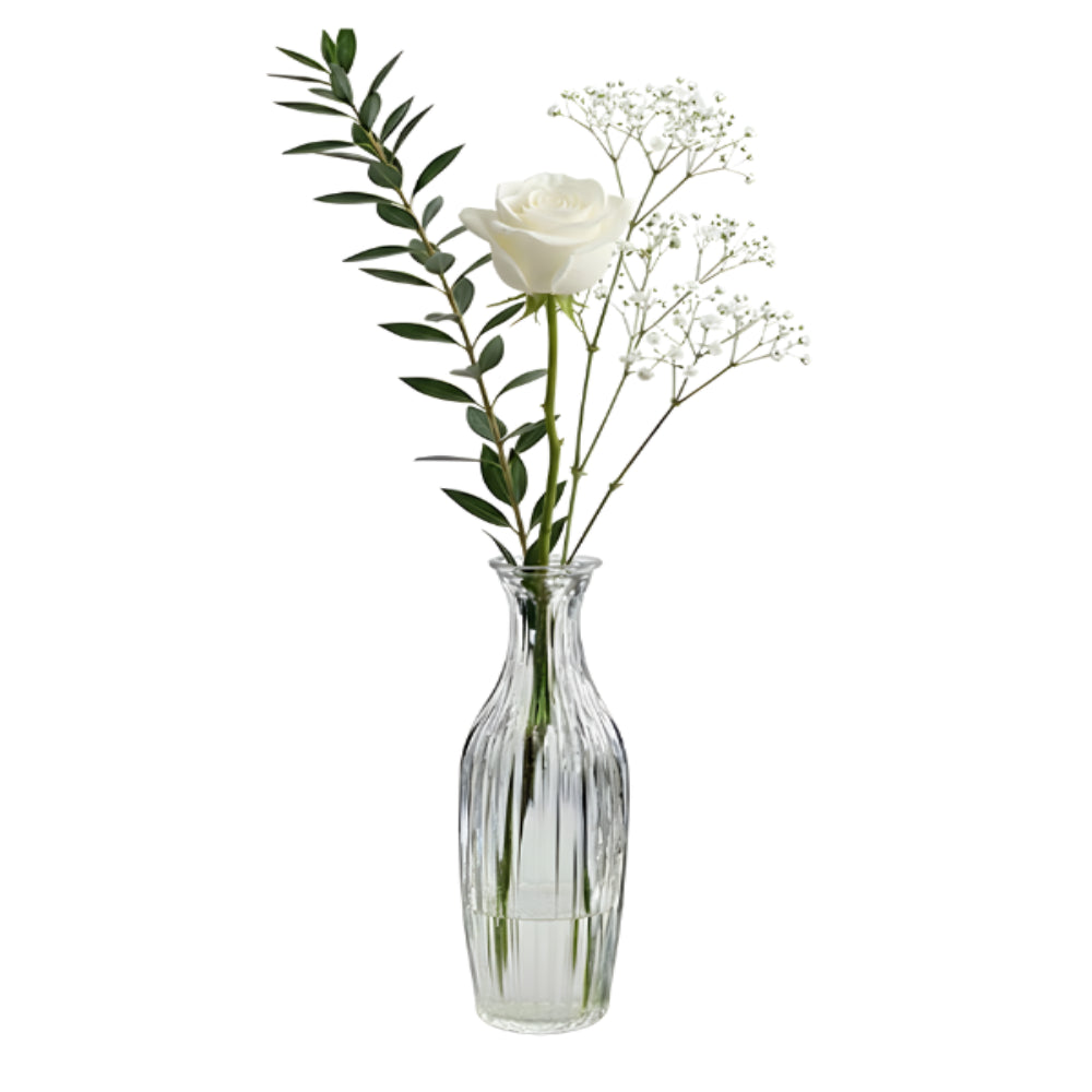 White Rose in a Button Vase