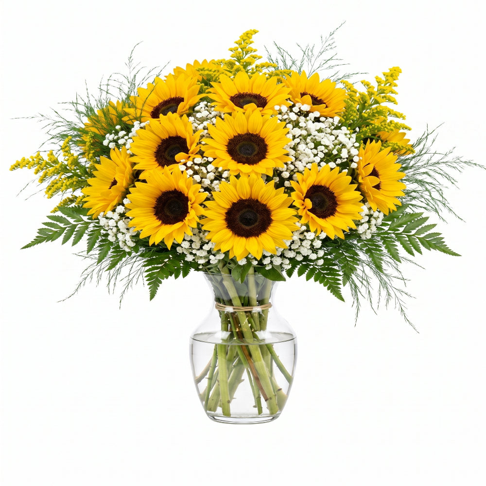 Vibrant Sunshine Sunflower Bouquet - Fresh and Radiant Flowers