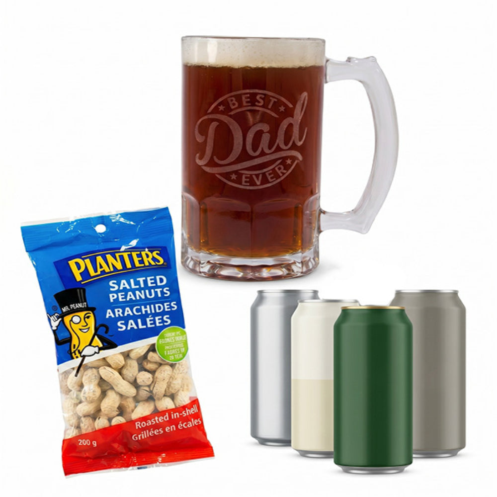 Premium beer and mug gift set