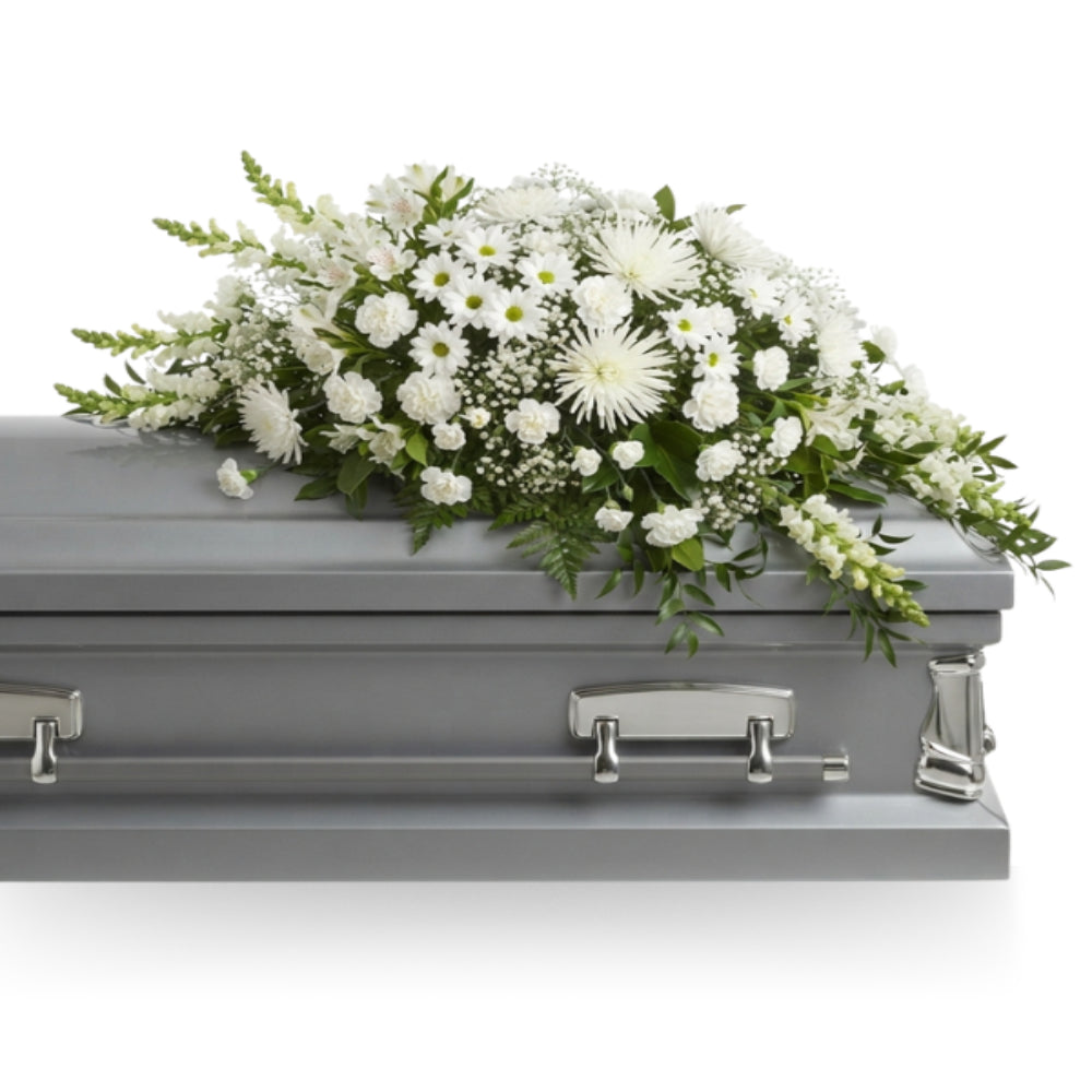 Elegant Eternal Light Funeral Coffin Spray