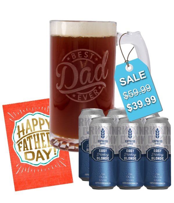 Coffret cadeau de bière pour la fête des pères avec combo de tasse