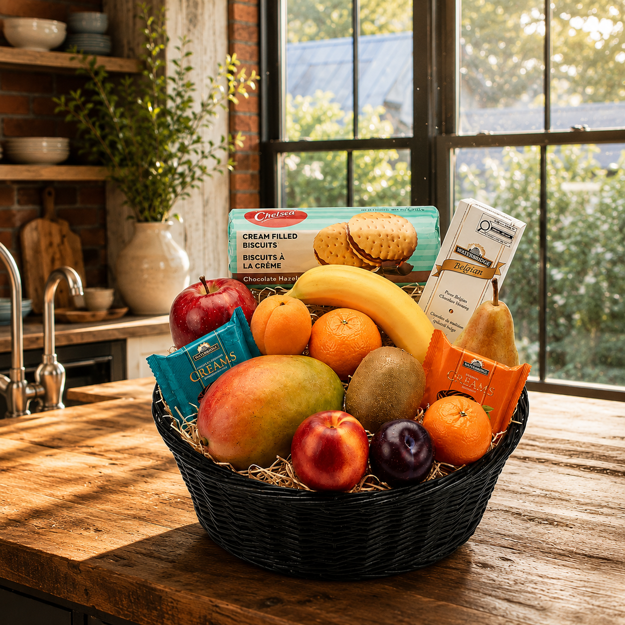 Panier Cadeau de Fruits et Chocolats