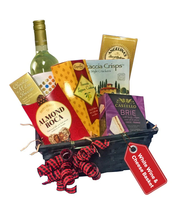 Le Cadeau d'Affaires Parfait : Panier de Vin Blanc & Fromage Castello