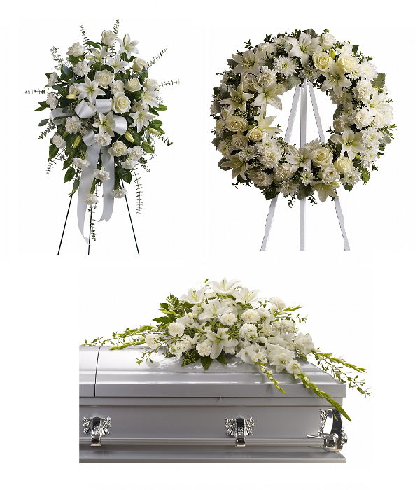 Forfait Arrangement Floral Funéraire Sérénité - Hommage floral de sympathie élégante