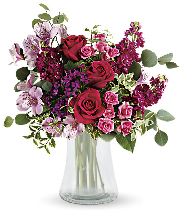 Bouquet "Élégant" - Roses Roses et Vertes
