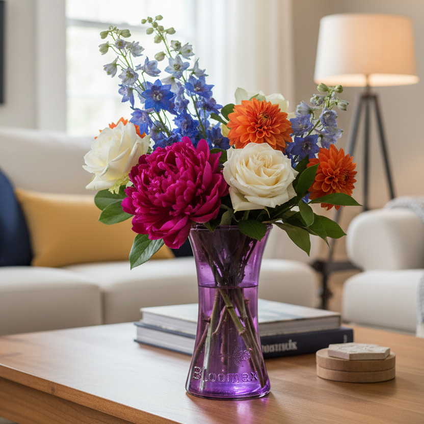 Vase Décoratif Violet Prune - Décoration Intérieure