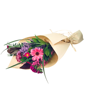 Noué à la main violet et rose Collection 1 Fleur Québec