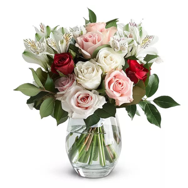 Roses & Alstroemeria Medley - Flower Delivery New Zealand