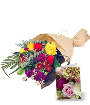 Emballage cadeau rustique et ensemble de cartes de voeux Fleur Québec