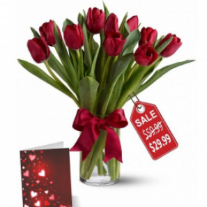 10 Tulipes Rouges buy at Fleur Quebec